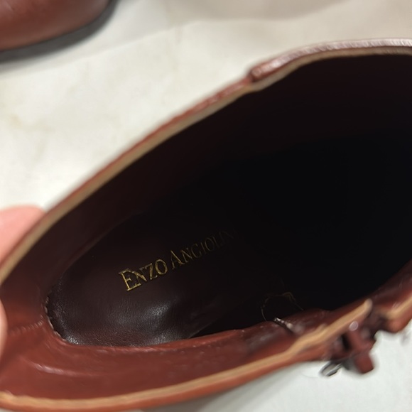 Enzo Angiolini boots genuine leather size 8 brown - Picture 3 of 4